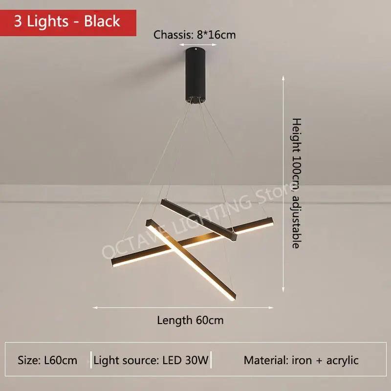 LUXURIOUS - Black Minimalist LED Pendant light