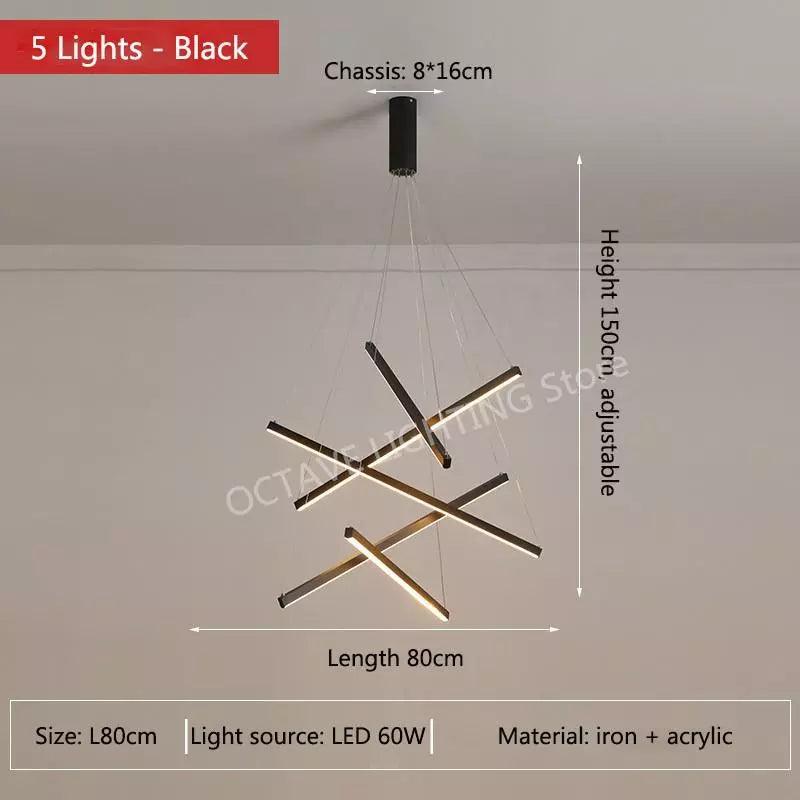 LUXURIOUS - Black Minimalist LED Pendant light