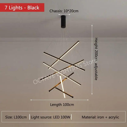 LUXURIOUS - Black Minimalist LED Pendant light