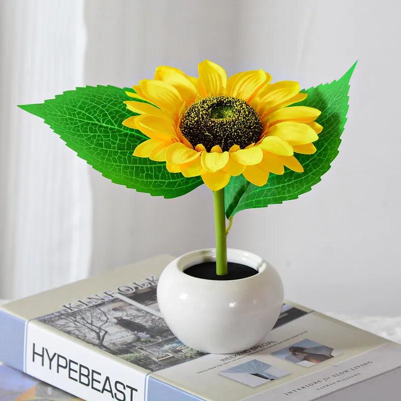 Led Sunflower Tree Lights Table Lamp Fairy Mother's Day Rose Night Light Home Party Christmas Wedding Bedroom Decoration Gift