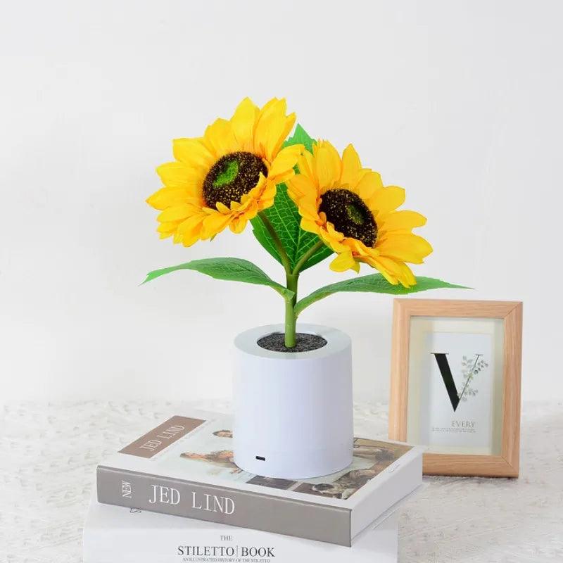 Led Sunflower Tree Lights Table Lamp Fairy Mother's Day Rose Night Light Home Party Christmas Wedding Bedroom Decoration Gift