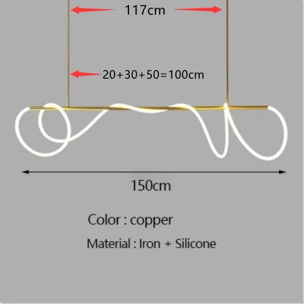 Snake - Linear Modern Long Hose Led Ceiling Light