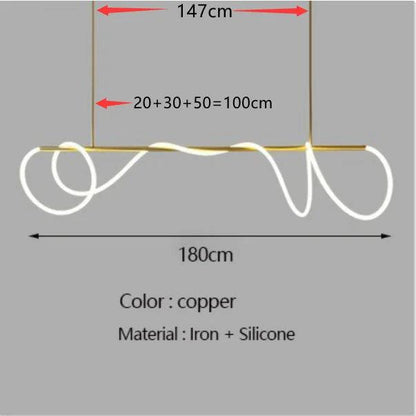 Snake - Linear Modern Long Hose Led Ceiling Light