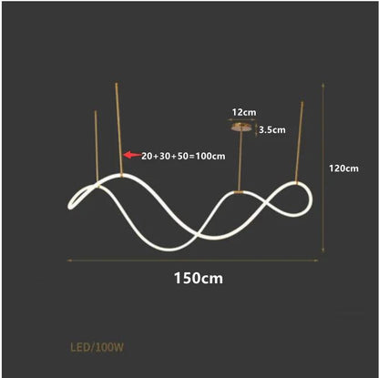 Snake - Linear Modern Long Hose Led Ceiling Light