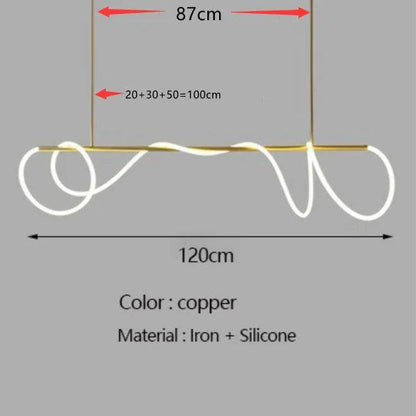 Snake - Linear Modern Long Hose Led Ceiling Light