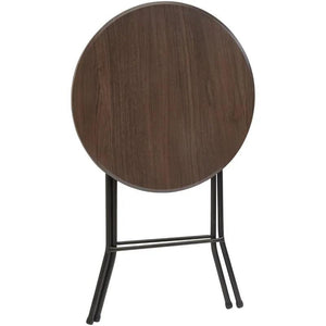 Mainstays 31" Round High-Top Folding Table, Walnut home bar furniture cocktail table