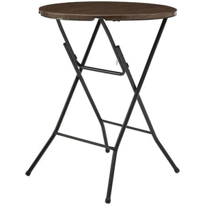 Mainstays 31" Round High-Top Folding Table, Walnut home bar furniture cocktail table