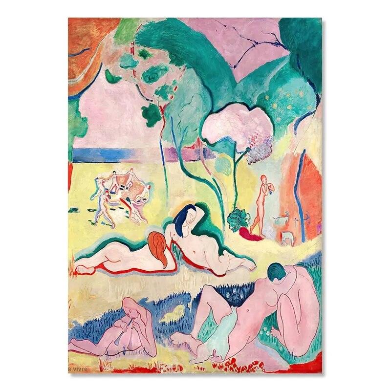 Matisse Retro Posters and Prints Abstract Landscape Wall Art Vintage Canvas Painting Wall Pictures for Living Room Home Decor