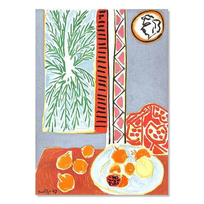 Matisse Retro Posters and Prints Abstract Landscape Wall Art Vintage Canvas Painting Wall Pictures for Living Room Home Decor