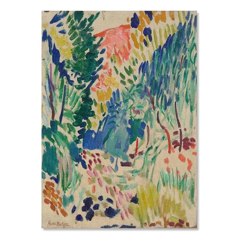 Matisse Retro Posters and Prints Abstract Landscape Wall Art Vintage Canvas Painting Wall Pictures for Living Room Home Decor