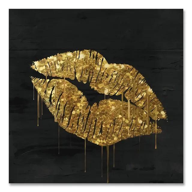 Minimalist Abstract Golden Luxury Posters Canvas Art Paintings Wall Art Decorative Pictures for Modern Home Living Room Decor