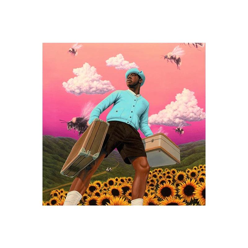 Minimalist Tyler The Creator Canvas Painting Posters Wall Art Print Pink Blue Rapper Pictures for Living Room Home Decor Cuadros