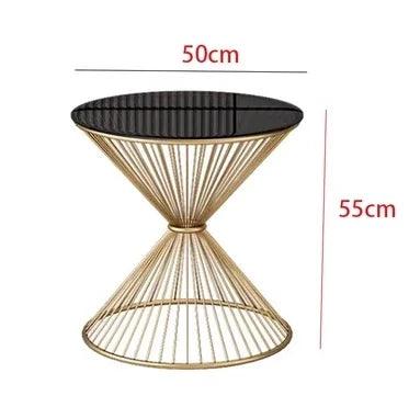 Minimalist Wrought Iron Side Table Bedside Simple Modern Coffee Table Nordic Sofa Cabinet Small Round Outdoor Furniture HY50CT