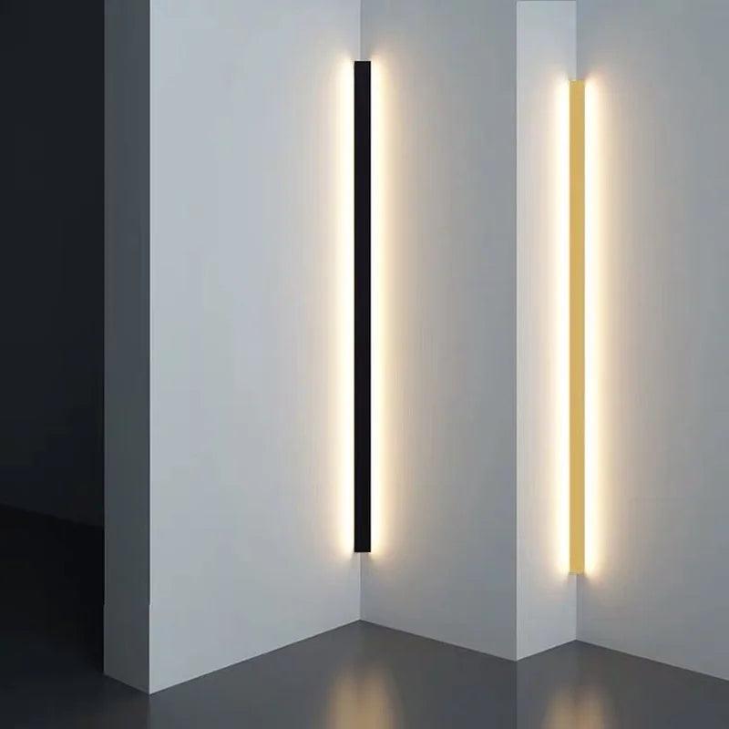 Modern Black LED Wall Lamp for Dining room Living Room Decoration LED Long Strip Wall Lights Staircase Corner Wall Lamp