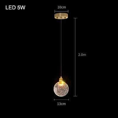 Modern Bubble Crystal Pendant Lights Indoor Hanging Lamp For Dining Room Bedroom Shop Bar Cafe Drop Pendant Lamp Home Decoration