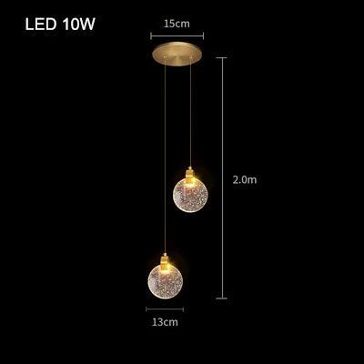 Modern Bubble Crystal Pendant Lights Indoor Hanging Lamp For Dining Room Bedroom Shop Bar Cafe Drop Pendant Lamp Home Decoration