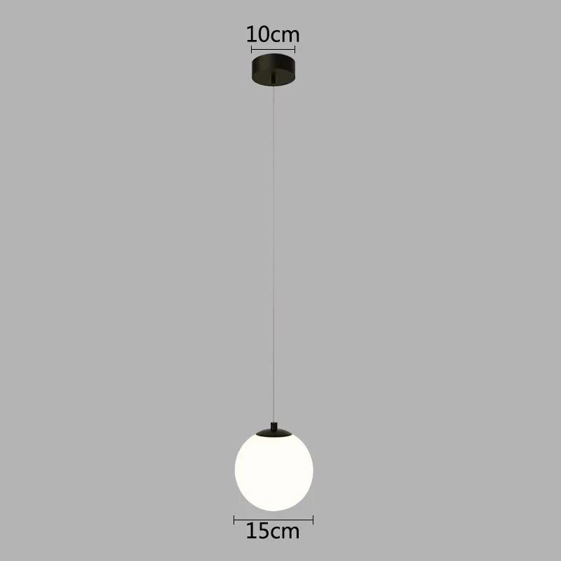 Modern Glass LED Pendant Lights Nordic Living Room Bedroom Fixtures Indoor Lighting Restaurant Bar Home Decor Hanging Lamp