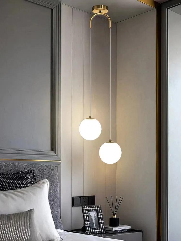 Modern Glass LED Pendant Lights Nordic Living Room Bedroom Fixtures Indoor Lighting Restaurant Bar Home Decor Hanging Lamp