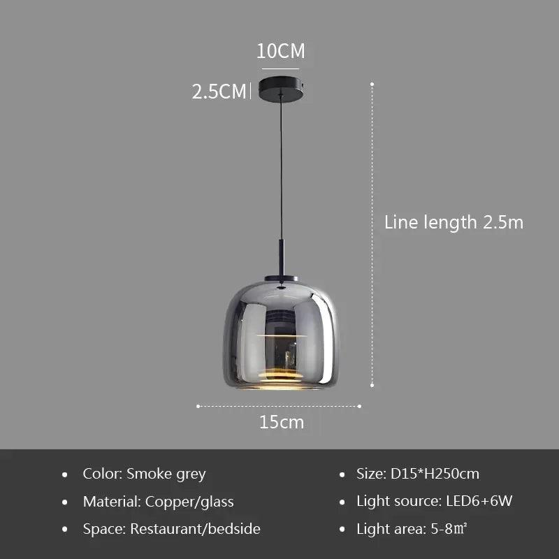 Modern Glass Pendant Light luxury Chandelier Deco Nordic Led Hanging Light Fixtures Bedroom Modern Luminaire Suspension lamp