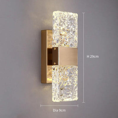 Modern Gold Crystal Wall Lights Bedside For Bedroom Living Room Home Decoration LED Sconce Bathroom Indoor Fixtures