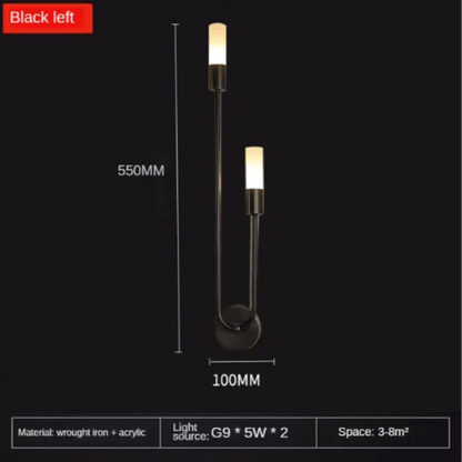 Modern LED Wall Light Bedroom Bedside Reading Aisle Light Living Room Kitchen Washroom Indoor Long Bar Rotatable Up Down Lightin