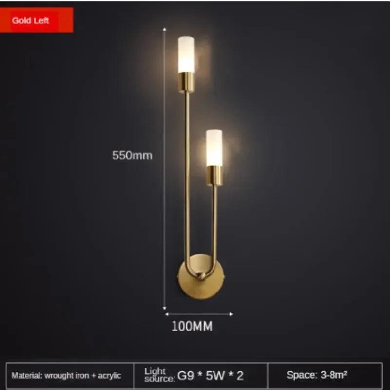 Modern LED Wall Light Bedroom Bedside Reading Aisle Light Living Room Kitchen Washroom Indoor Long Bar Rotatable Up Down Lightin