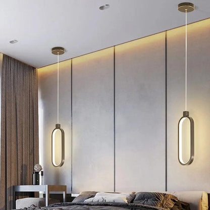Modern Minimalist LED Pendant Light Chandelier For Bedroom Restaurant Living Room Gold Black Hanging Lamp Decoration Lustre