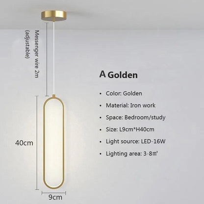 Modern Minimalist LED Pendant Light Chandelier For Bedroom Restaurant Living Room Gold Black Hanging Lamp Decoration Lustre