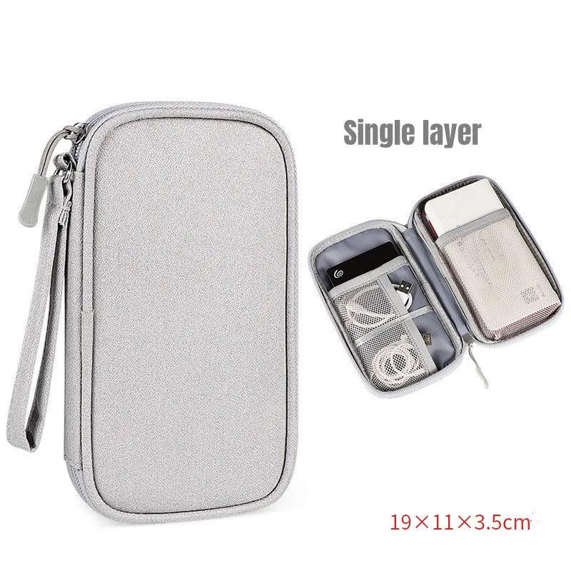 NEW Travel Organizer Bag Cable Storage Organizers Pouch Carry Case Portable Waterproof Double Layers Storage Bags For Cable Cord