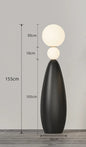 New Style Floor Lamp Roman Column Black Resin White Glass For Parlor Hotel Room Dining Room Shop Lighting Fixtures Plug Adapter