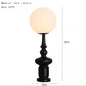 New Style Floor Lamp Roman Column Black Resin White Glass For Parlor Hotel Room Dining Room Shop Lighting Fixtures Plug Adapter