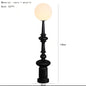 New Style Floor Lamp Roman Column Black Resin White Glass For Parlor Hotel Room Dining Room Shop Lighting Fixtures Plug Adapter