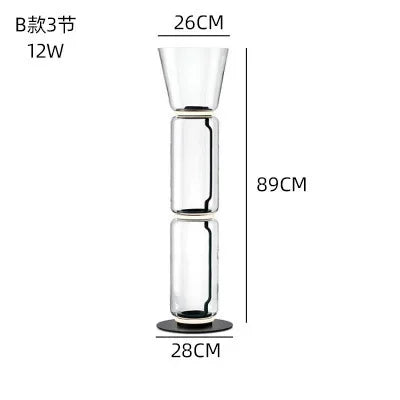 Nordic Glass Cylinder Floor Lights Sofas for Living Room Bedroom Bedside Stand Lamp Minimalist Home Art Decor Lighting Fixture