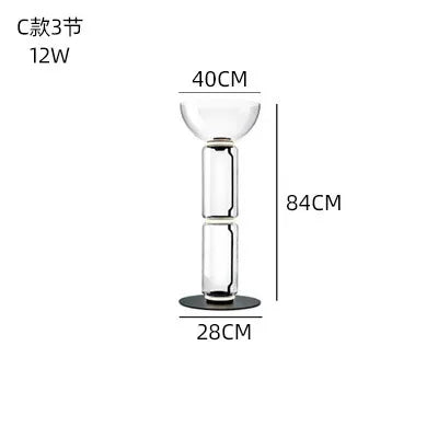 Nordic Glass Cylinder Floor Lights Sofas for Living Room Bedroom Bedside Stand Lamp Minimalist Home Art Decor Lighting Fixture