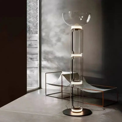 Nordic Glass Cylinder Floor Lights Sofas for Living Room Bedroom Bedside Stand Lamp Minimalist Home Art Decor Lighting Fixture
