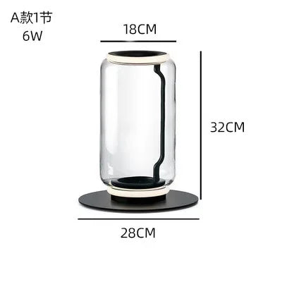 Nordic Glass Cylinder Floor Lights Sofas for Living Room Bedroom Bedside Stand Lamp Minimalist Home Art Decor Lighting Fixture