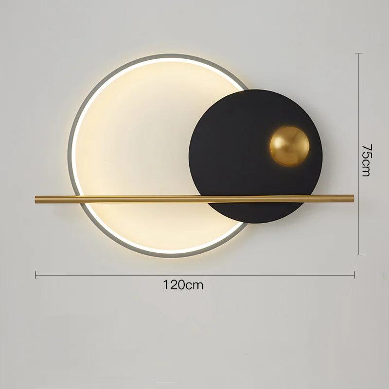 Nordic circle wall light sofa background decoration coloured lamp designer living room bedside lamp corridor wall lighting