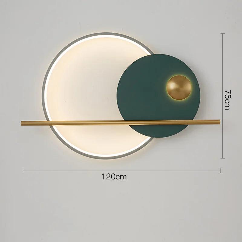 Nordic circle wall light sofa background decoration coloured lamp designer living room bedside lamp corridor wall lighting