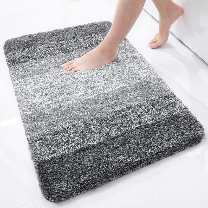 Olanly Soft Bathroom Plush Rug Absorbent Quick Dry Bath Mat Shower Pad Floor Protector Decor Non-Slip Living Room Bedroom Carpet