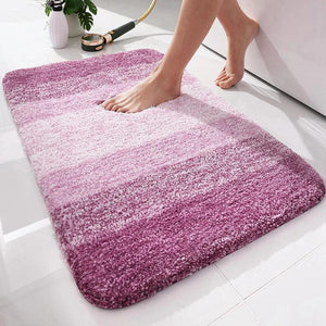 Olanly Soft Bathroom Plush Rug Absorbent Quick Dry Bath Mat Shower Pad Floor Protector Decor Non-Slip Living Room Bedroom Carpet