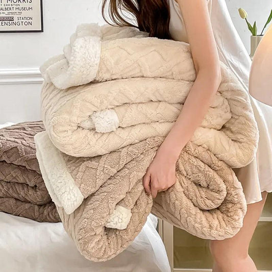 Plaid Blanket Wool Fleece Warm Winter Blankets for Adults Kids sofa Bed Cover Duvet Plush Winter Throw Bedspread for Beds