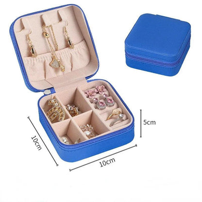 Portable Jewelry Accessory Storage Box Earrings Necklaces Rings Travel Storage Bag Jewelry Boxes Organizer Display Box