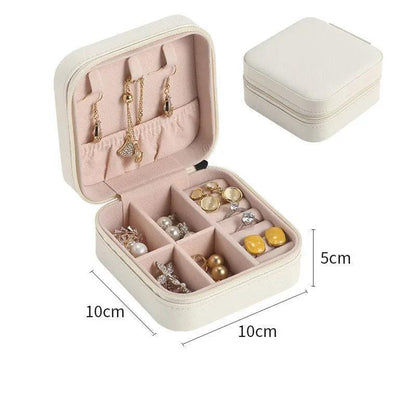 Portable Jewelry Accessory Storage Box Earrings Necklaces Rings Travel Storage Bag Jewelry Boxes Organizer Display Box