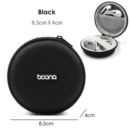 Portable Mini Hard Shell Digital Gadgets Storage Bag Artificial Leather Earphone Charger Case Data Cable U Disk Organizer