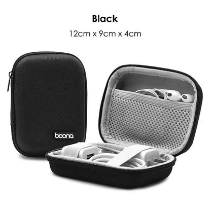 Portable Mini Hard Shell Digital Gadgets Storage Bag Artificial Leather Earphone Charger Case Data Cable U Disk Organizer