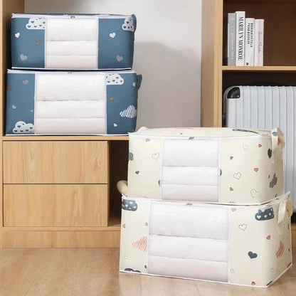 Quilt Clothes Storage Bag Waterproof Closet Wardrobe Organizer Quilt Clothes Storage Bag Large Capacity Blanket Storage Bag