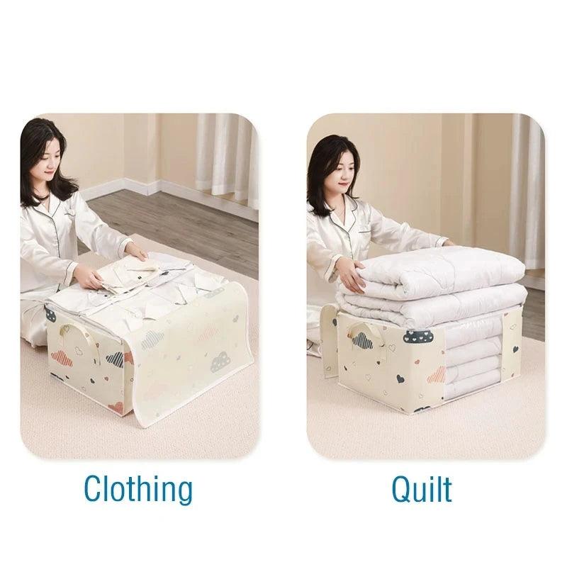 Quilt Clothes Storage Bag Waterproof Closet Wardrobe Organizer Quilt Clothes Storage Bag Large Capacity Blanket Storage Bag