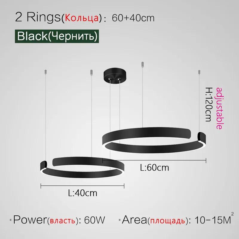 Ceiling chandelier Pendant light Chandeliers for dining room LED Bedroom living room nordic home decor Modern Round ring lamp