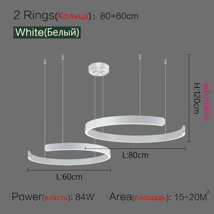 Ceiling chandelier Pendant light Chandeliers for dining room LED Bedroom living room nordic home decor Modern Round ring lamp