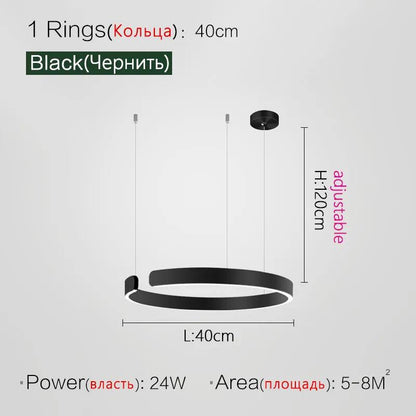 Ceiling chandelier Pendant light Chandeliers for dining room LED Bedroom living room nordic home decor Modern Round ring lamp